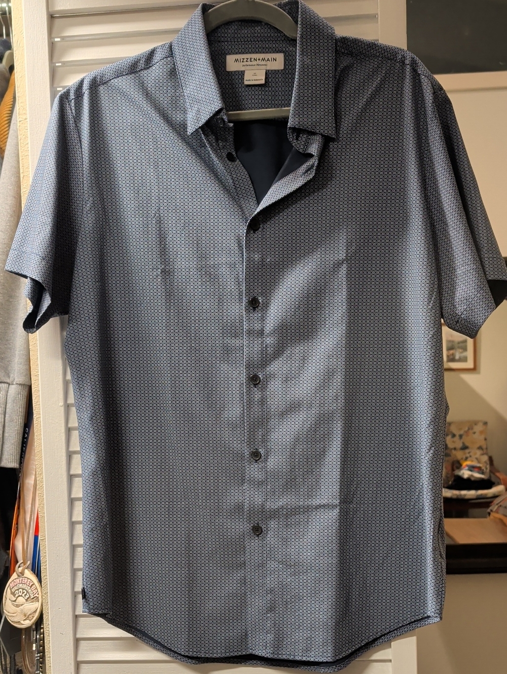 Mizzen + Main Blue Button Down Shirt
